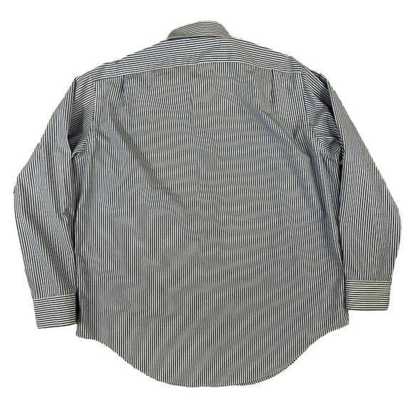 Ralph Lauren Shirt Men 17 34/35 Button Up Classic Non Iron Striped Blue White - Picture 2 of 6